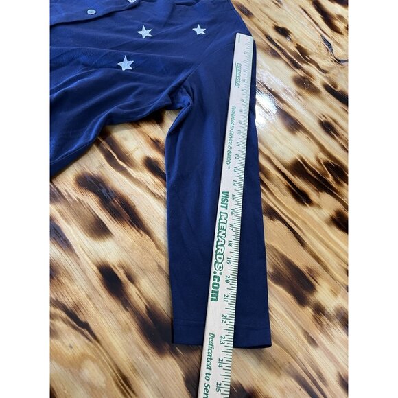 220 Hickory Womens Blue Cardigan Sweater Stars Patriotic Size Large READ - Picture 8 of 12